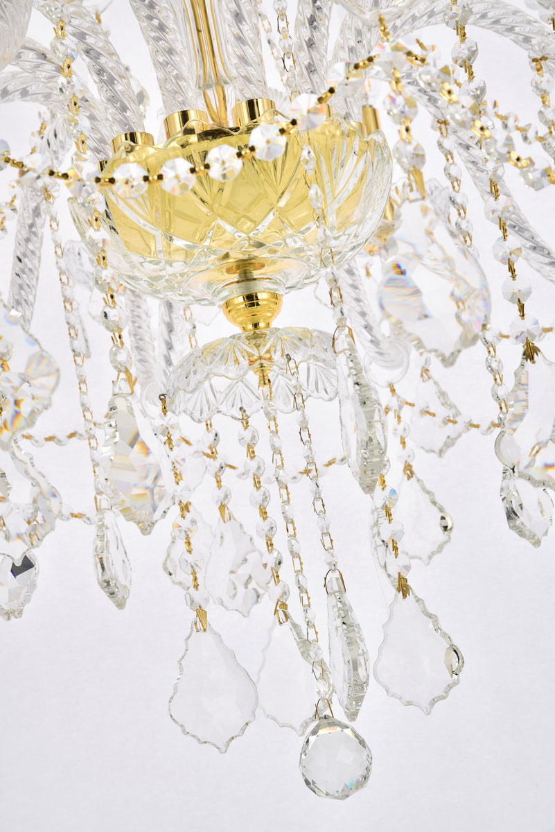 Giselle 21 light Gold Chandelier Clear Royal Cut Crystal