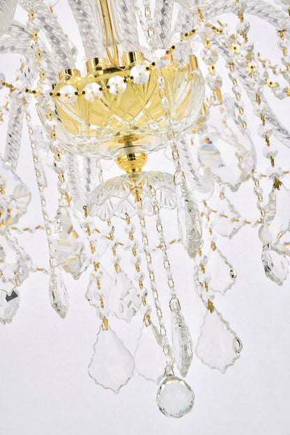Giselle 21 light Gold Chandelier Clear Royal Cut Crystal