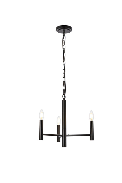Carmella 3 lights pendant in black