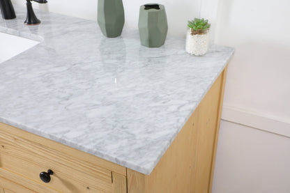 60 inch Single bathroom vanity in natural wood