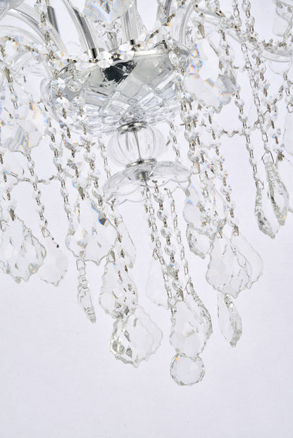 Verona 15 light Chrome Chandelier Golden Teak (Smoky) Royal Cut Crystal