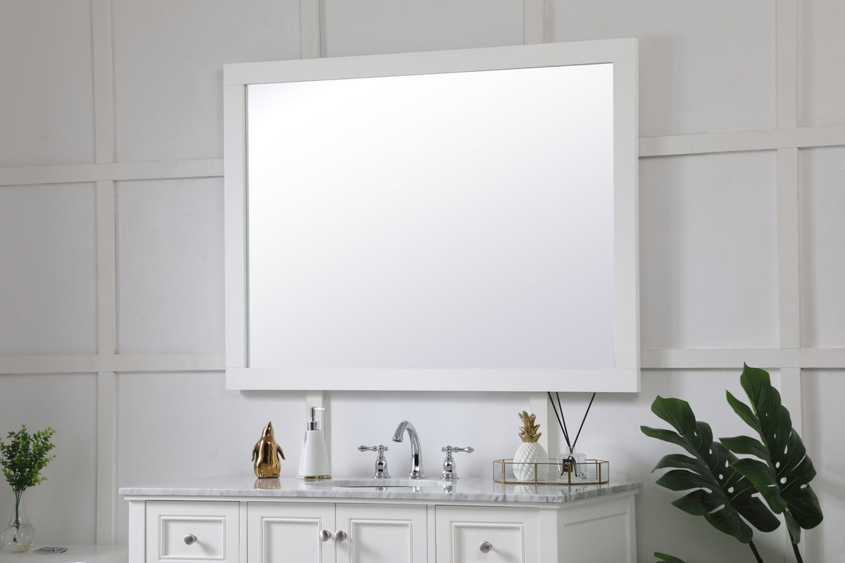 Aqua rectangle vanity mirror 48 inch in White