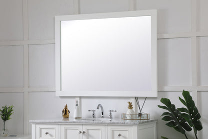 Aqua rectangle vanity mirror 48 inch in White
