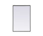 Metal Frame Rectangle Mirror 24x36 Inch in Black