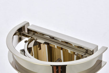 Sydney 2 light polished nickel Wall Sconce Golden Teak (Smoky) Royal Cut Crystal