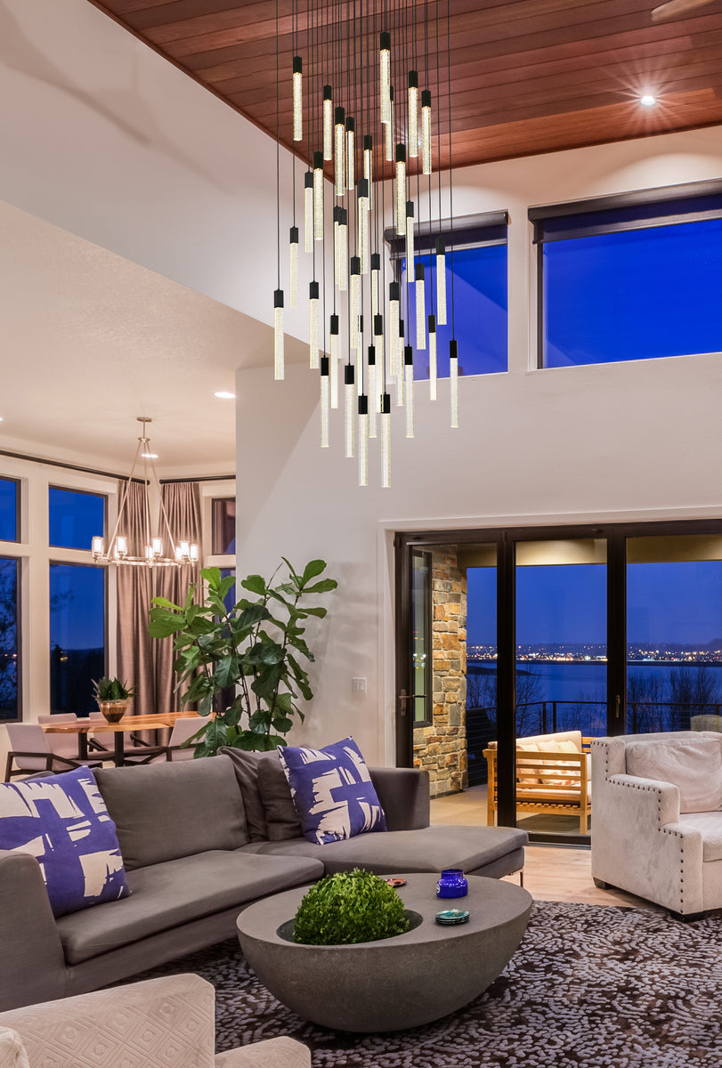 Weston 36 lights pendant in black