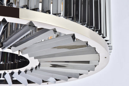 Chelsea 10 light polished nickel Chandelier Silver Shade (Grey) Royal Cut Crystal