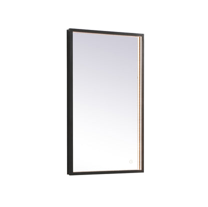 Pier 18x30 inch LED mirror with adjustable color temperature 3000K/4200K/6400K in black
