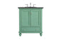 30 inch Single bathroom vanity in vintage mint