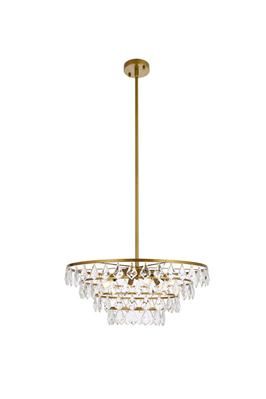 Ella 24 inch pendant in brass
