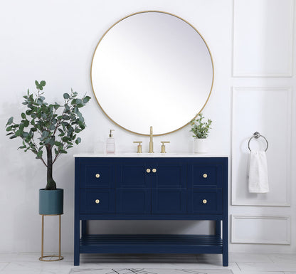 48 inch Single Bathroom Vanity in Blue