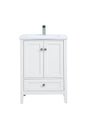 24 In. Single Bathroom Vanity Set In White