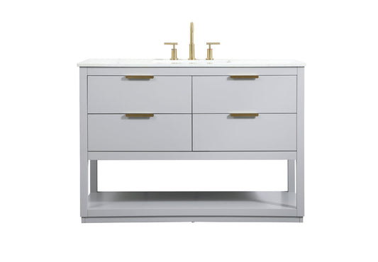 48 inch Single bathroom vanity in grey