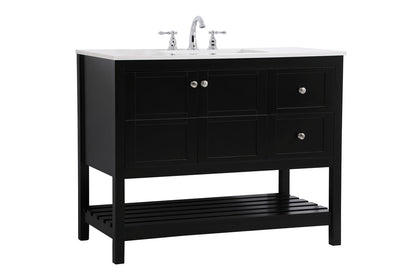 42 inch Single Bathroom Vanity in Black