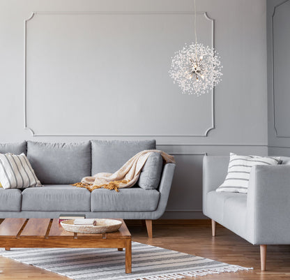 Solace 9 lights Chrome pendant