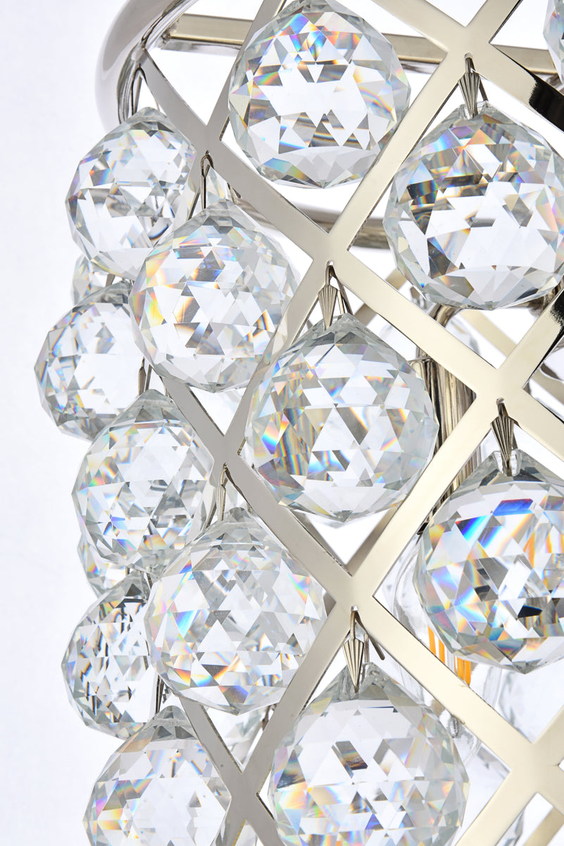 Madison 4 light polished nickel Pendant Clear Royal Cut Crystal