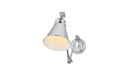 Ledger 1 light Chrome swing arm wall sconce