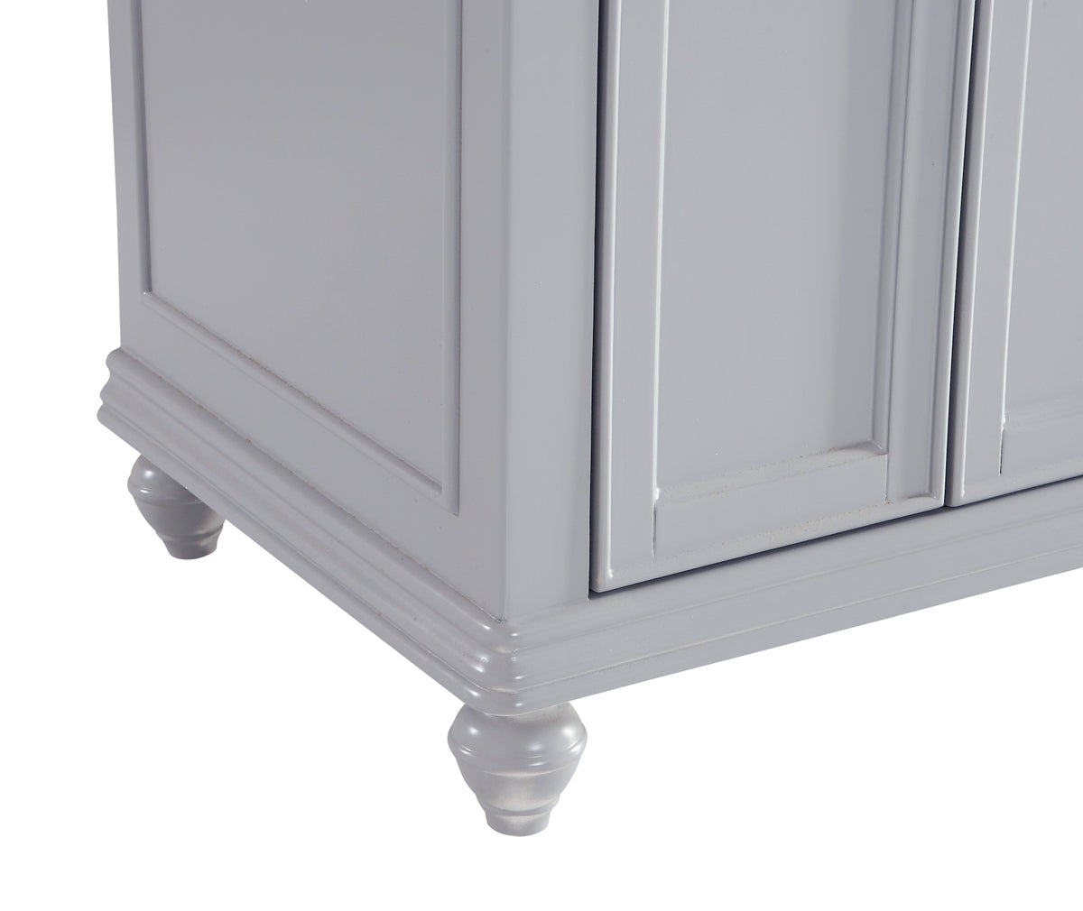 36 inch Single Bathroom vanity in Light Grey with ivory white engineered marble