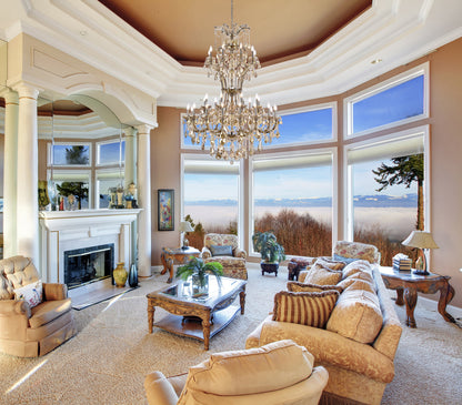 Maria Theresa 36 light Golden Teak Chandelier Golden Teak (Smoky) Royal Cut Crystal