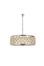 Madison 8 light polished Nickel Chandelier Golden Teak (Smoky) Royal Cut Crystal