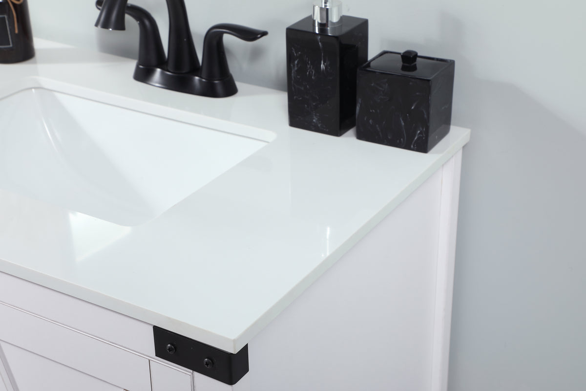 30 inch Single bathroom vanity in white