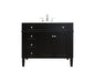 40 inch Single bathroom vanity in Black