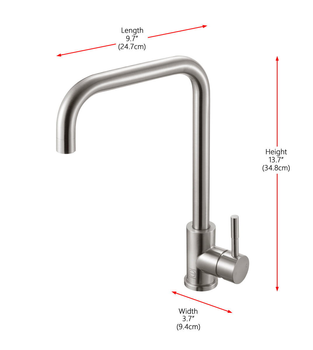 Levi Single Handle Pull Down Sprayer Kitchen Faucet in Brushed Nickel