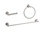 Alma 3-Piece Bathroom Hardware Set in Brushed Nickel