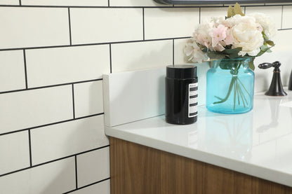 48 inch Single bathroom vanity in walnut brown with backsplash