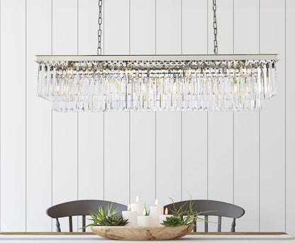 Sydney 12 light polished nickel Chandelier Clear Royal Cut Crystal
