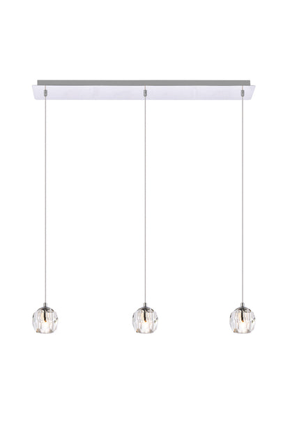 Eren 3 lights Chrome pendant