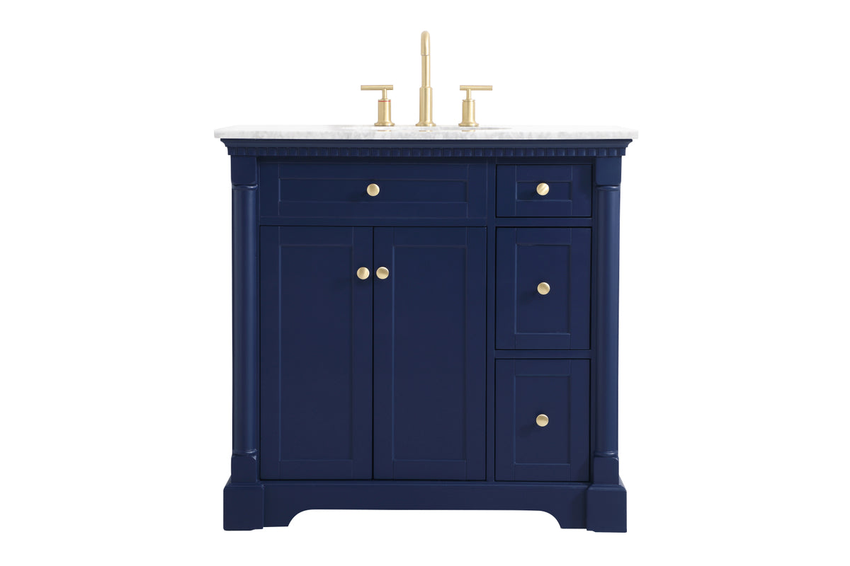 36 inch Single bathroom vanity in  Blue