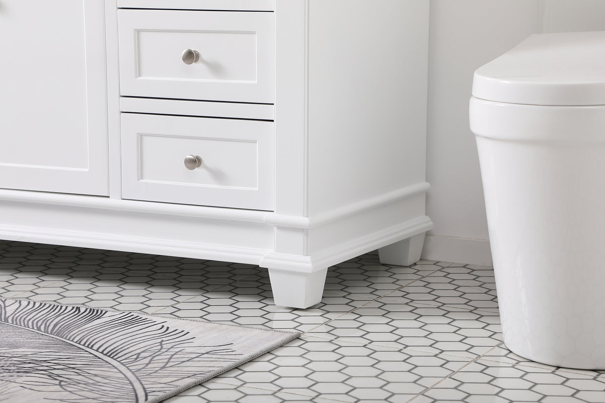 60 inch Single Bathroom Vanity set in White