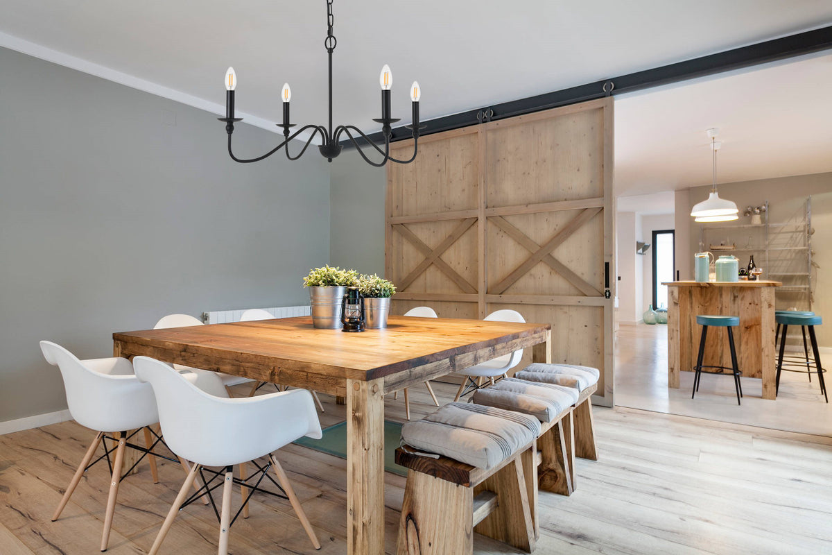 Rohan 4 light Matte Black Pendant