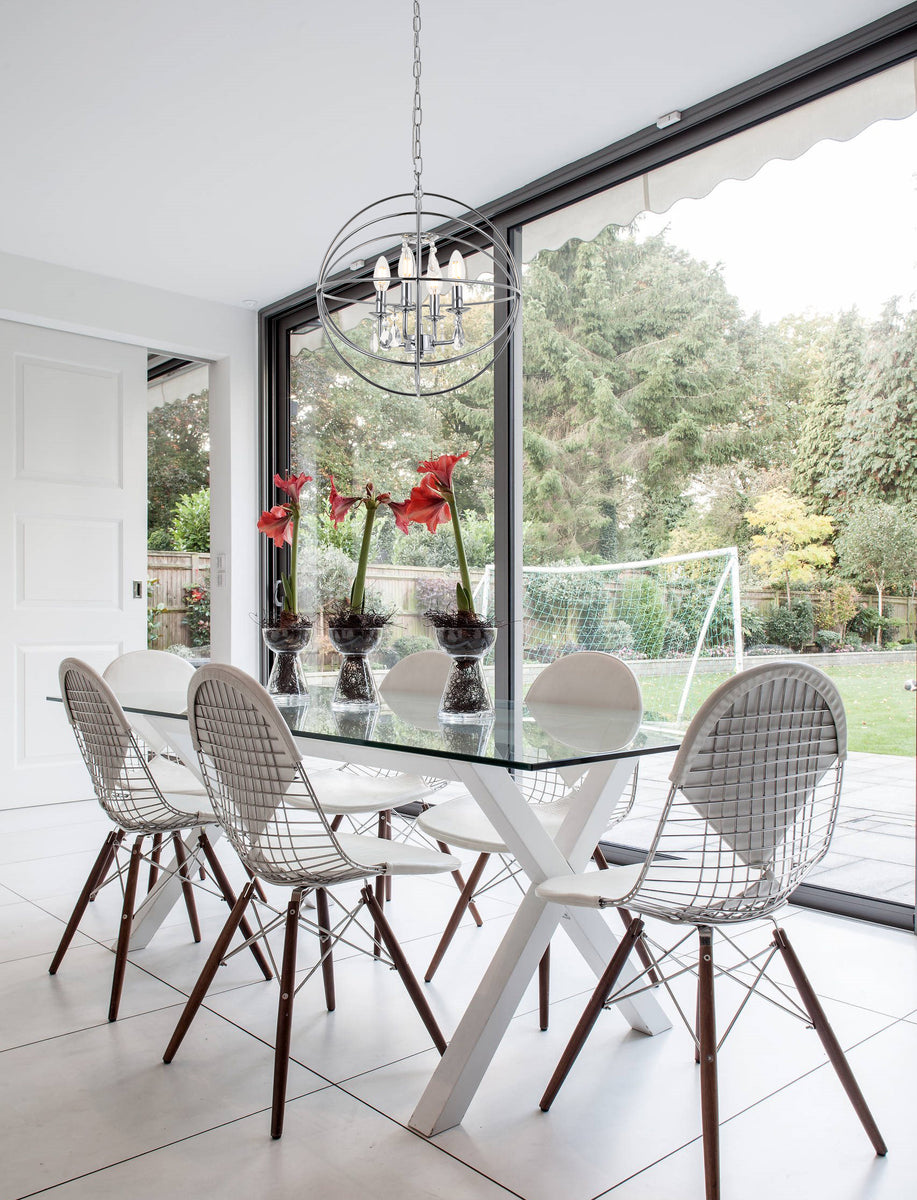 Wallace 4 light Chrome Pendant