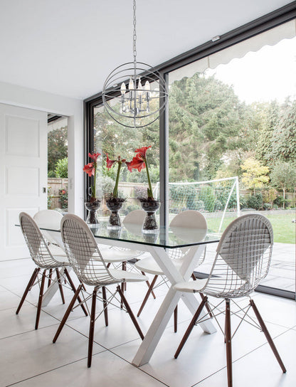 Wallace 4 light Chrome Pendant