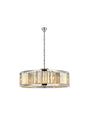Chelsea 10 light polished nickel Chandelier Golden Teak (Smoky) Royal Cut Crystal