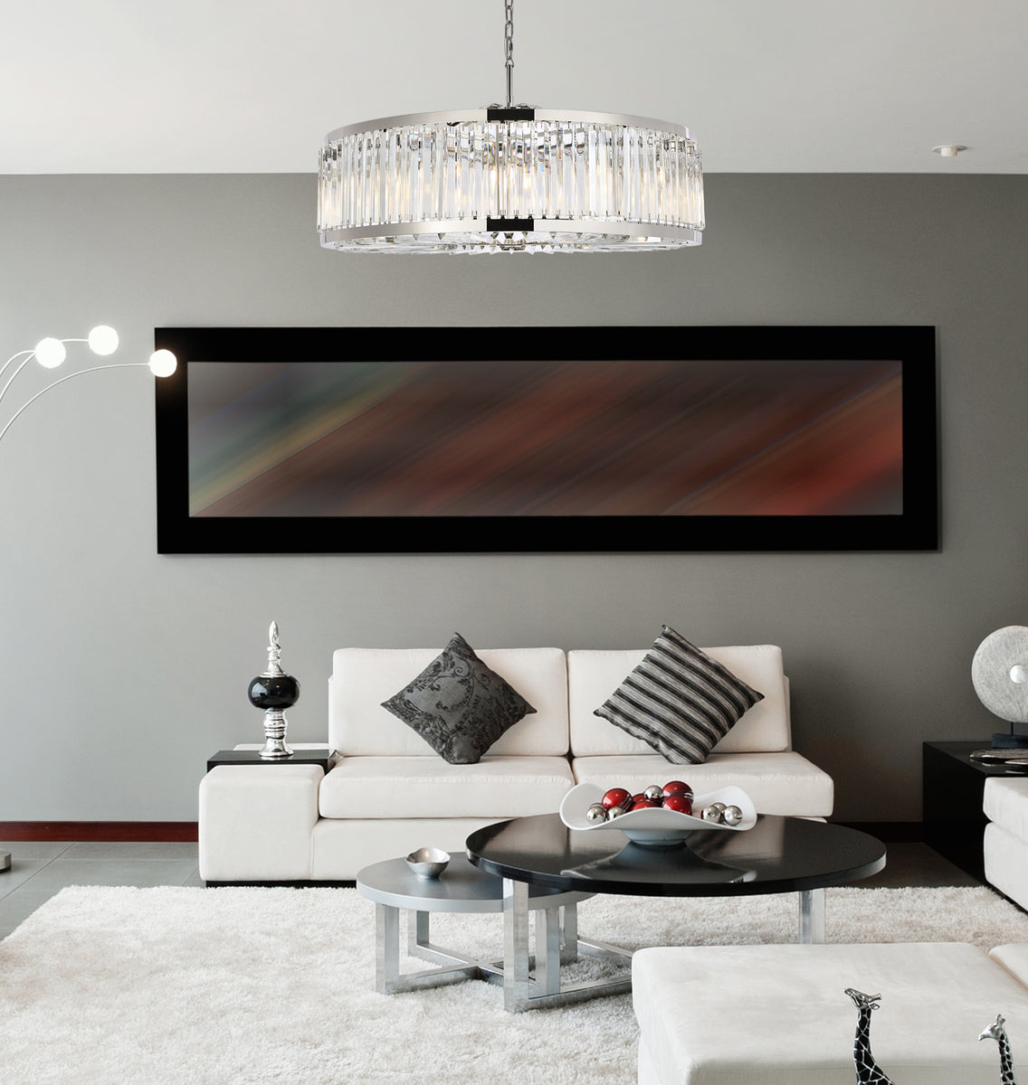 Chelsea 10 light polished nickel Chandelier Clear Royal Cut Crystal