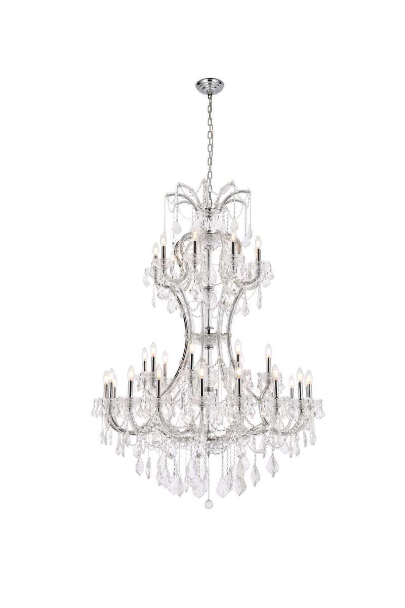 Maria Theresa 36 light Chrome Chandelier Clear Royal Cut Crystal