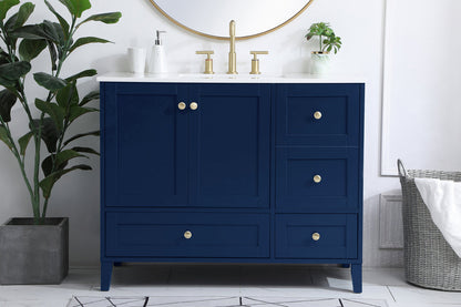 42 inch Single Bathroom Vanity in Blue