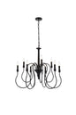 Flynx 9 lights pendant in black