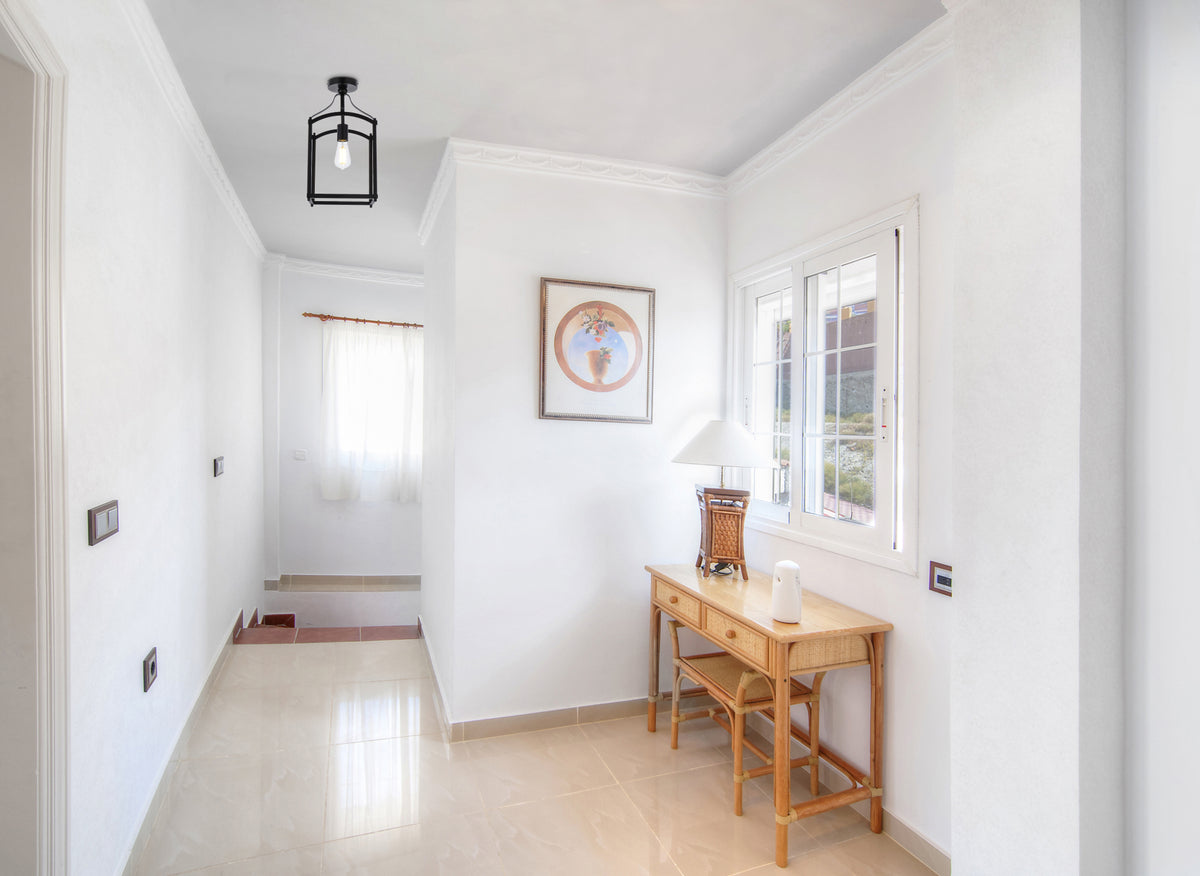 Janet 1 light flush mount in black