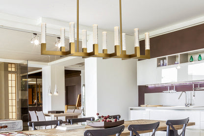 Noemi 48 inch Adjustable LED Pendant in Satin Gold