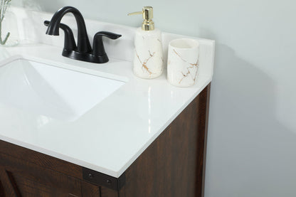 30 inch Single bathroom vanity in expresso with backsplash
