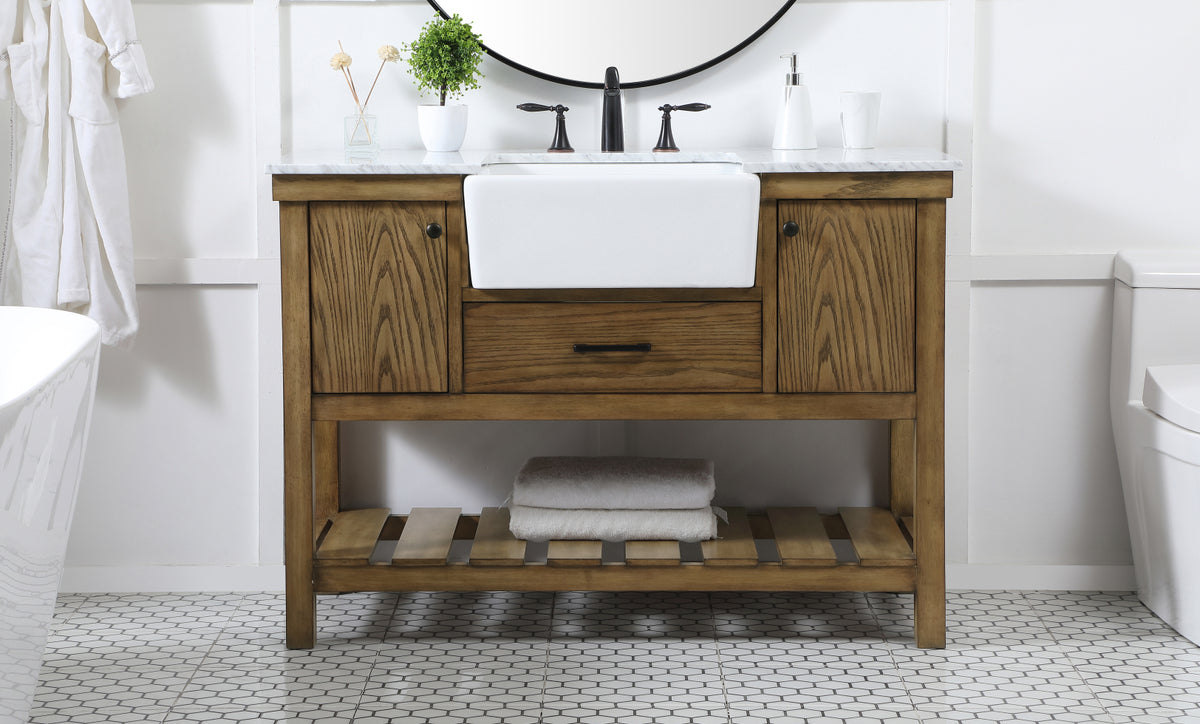 48 inch Single bathroom vanity in driftwood