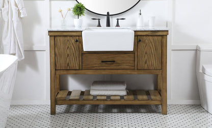 48 inch Single bathroom vanity in driftwood