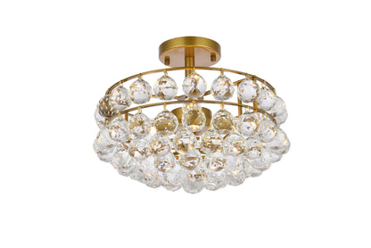 Savannah 14 inch flush mount in brass