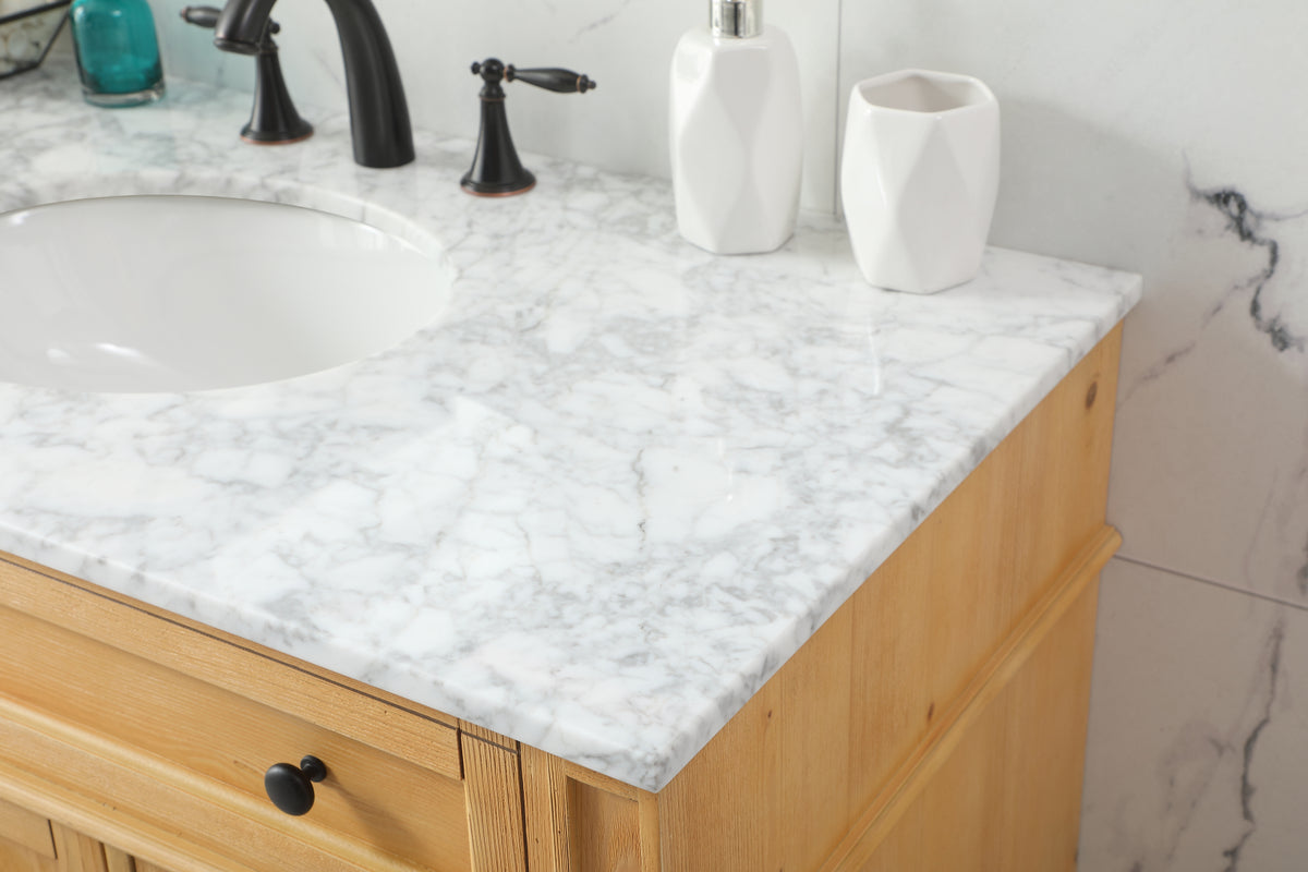 42 inch Single bathroom vanity in natural wood
