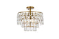 Mila 16 inch flush mount in brass