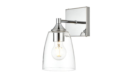 Gianni 1 light Chrome and Clear Bath Sconce